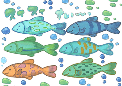 魚 1のイラスト かわいいフリー素材が無料のイラストレイン