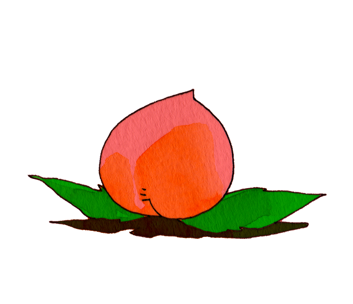 桃のイラスト かわいいフリー素材が無料のイラストレイン