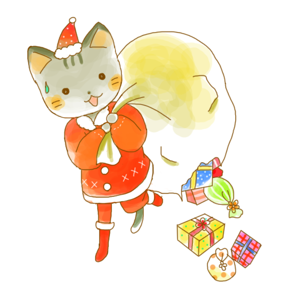 12月猫ちゃんのイラスト かわいいフリー素材が無料のイラストレイン