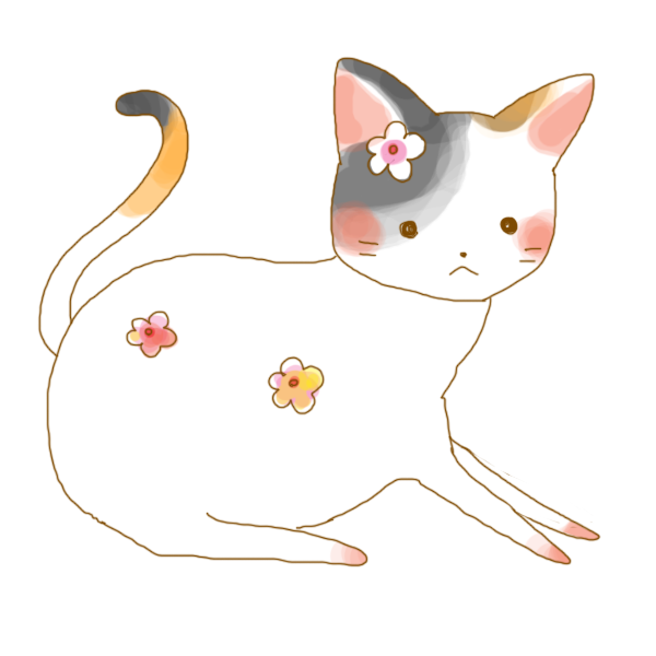 おしゃま猫のイラスト かわいいフリー素材が無料のイラストレイン