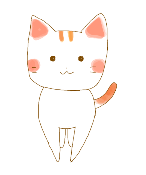 正面猫1のイラスト かわいいフリー素材が無料のイラストレイン