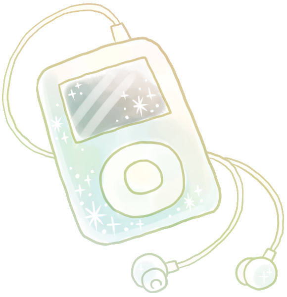 携帯音楽プレーヤー Ipod のイラスト かわいいフリー素材が無料のイラストレイン