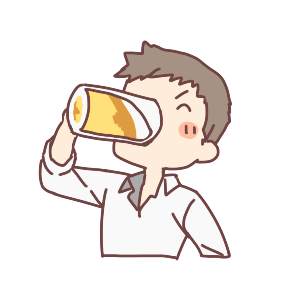 ビールを飲む男性のイラスト かわいいフリー素材が無料のイラストレイン