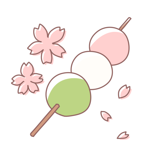 桜と三色団子のイラスト