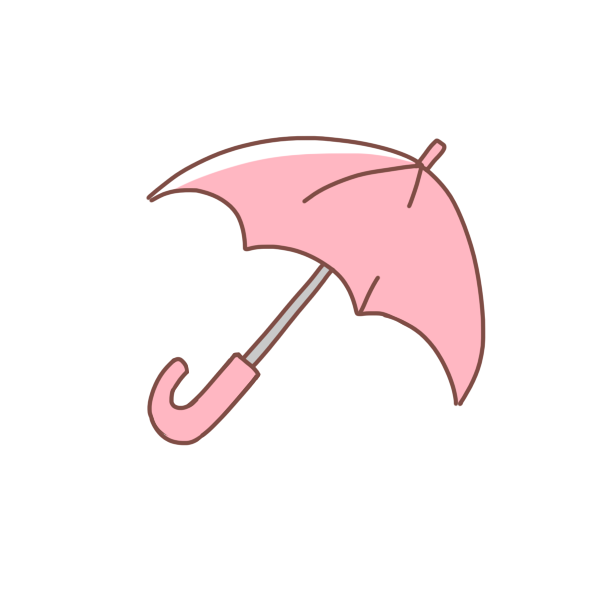 ピンクの傘のイラスト かわいいフリー素材が無料のイラストレイン