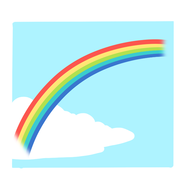 空に虹のイラスト かわいいフリー素材が無料のイラストレイン