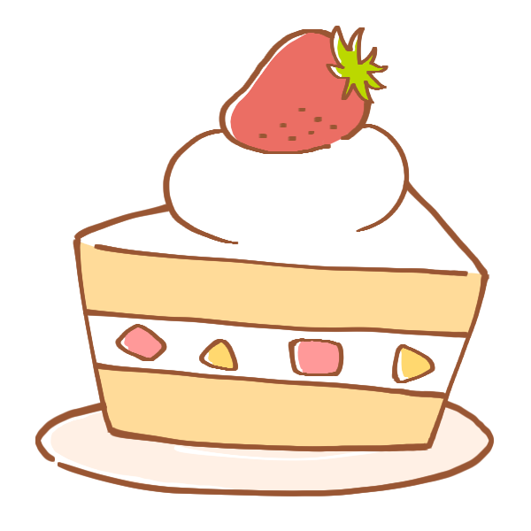 いちごのショートケーキのイラスト かわいいフリー素材が無料のイラストレイン