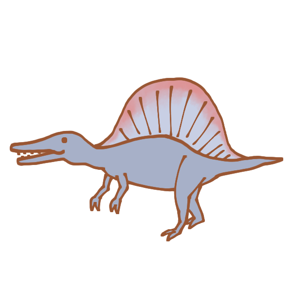 スピノサウルスのイラスト かわいいフリー素材が無料のイラストレイン