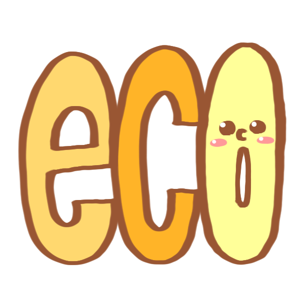 ecoの文字のイラスト