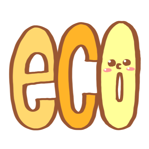 Ecoの文字のイラスト かわいいフリー素材が無料のイラストレイン