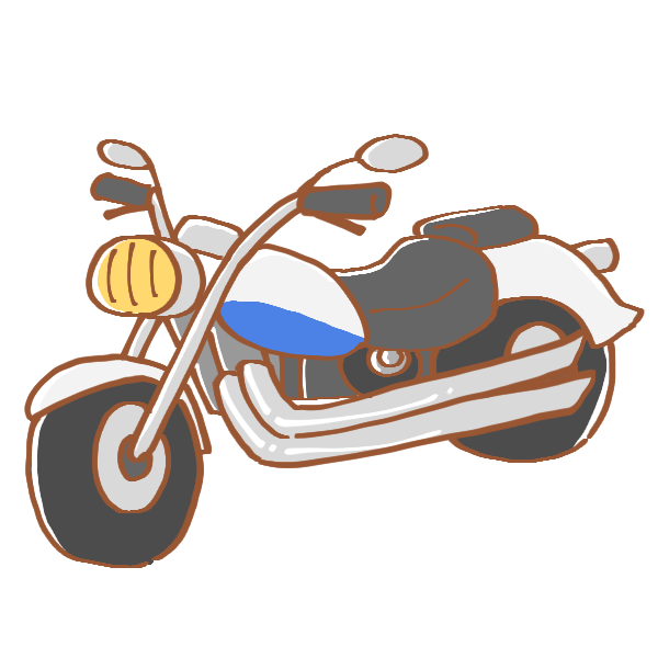 バイクのイラスト かわいいフリー素材が無料のイラストレイン