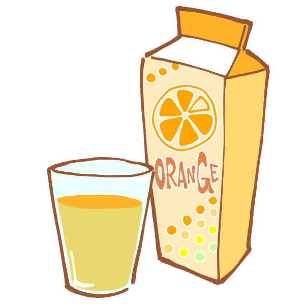 オレンジジュースのイラスト かわいいフリー素材が無料のイラストレイン