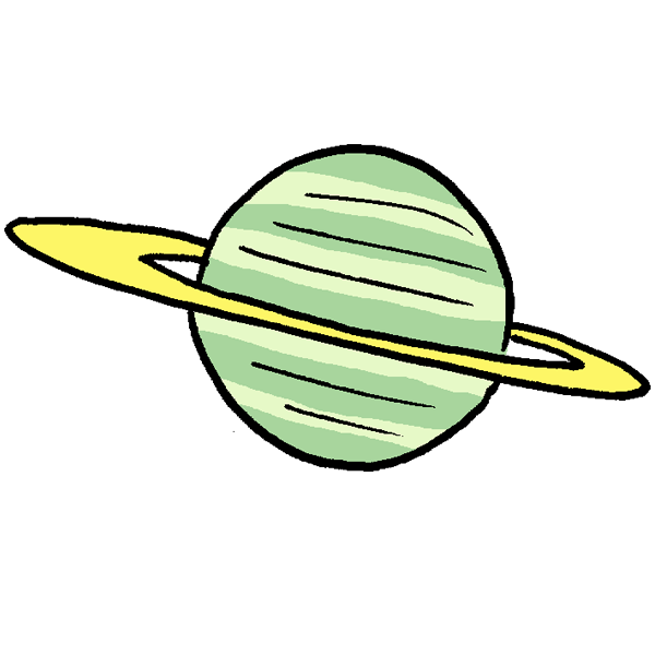 土星のイラスト かわいいフリー素材が無料のイラストレイン
