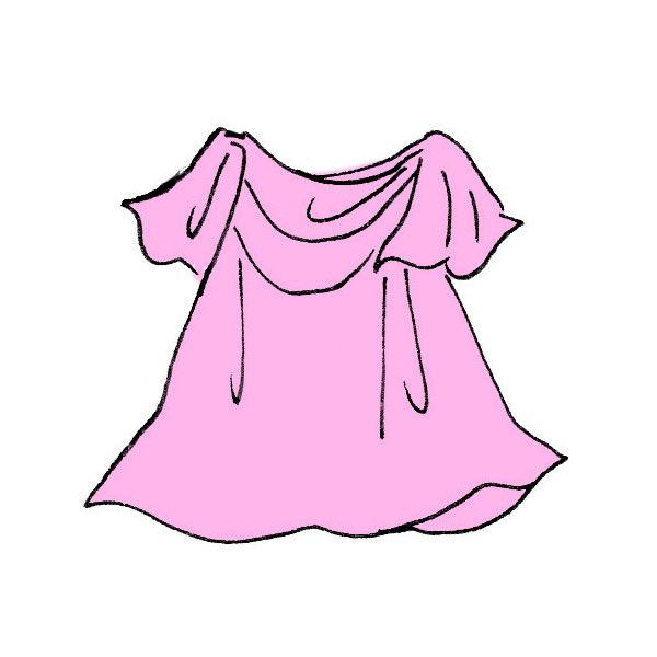 ピンクのドレスのイラスト かわいいフリー素材が無料のイラストレイン