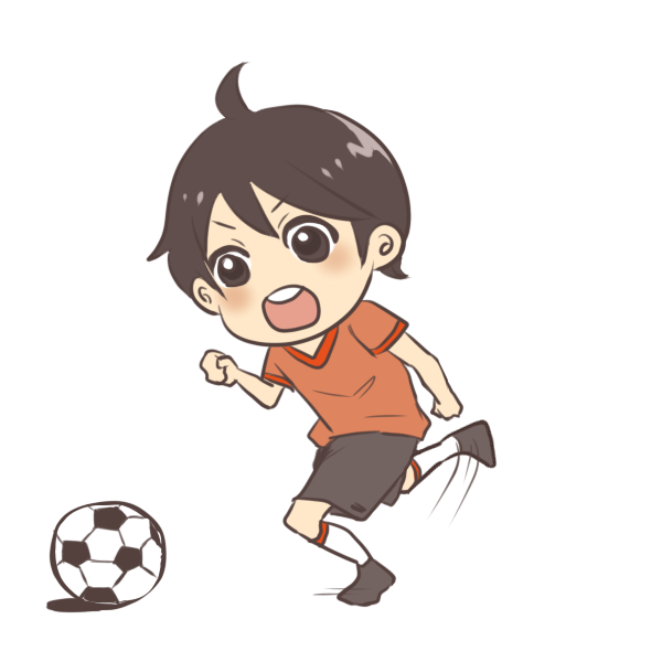 サッカーをする男の子のイラスト かわいいフリー素材が無料のイラストレイン