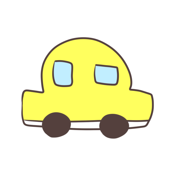 黄色の車のイラスト かわいいフリー素材が無料のイラストレイン