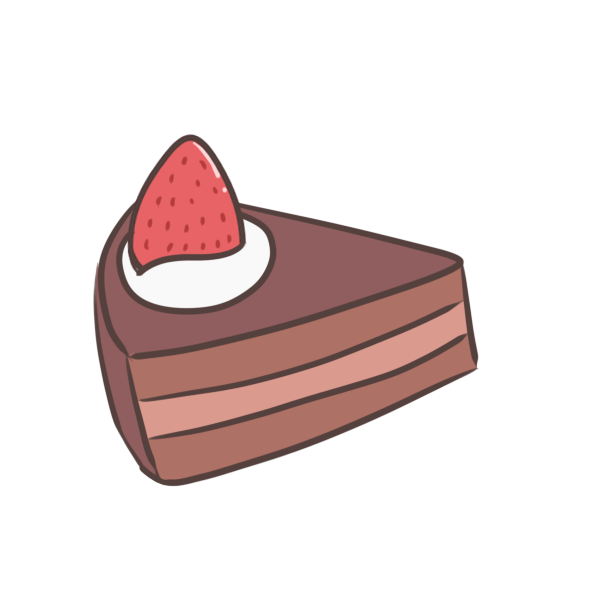 チョコレートケーキのイラスト かわいいフリー素材が無料のイラストレイン