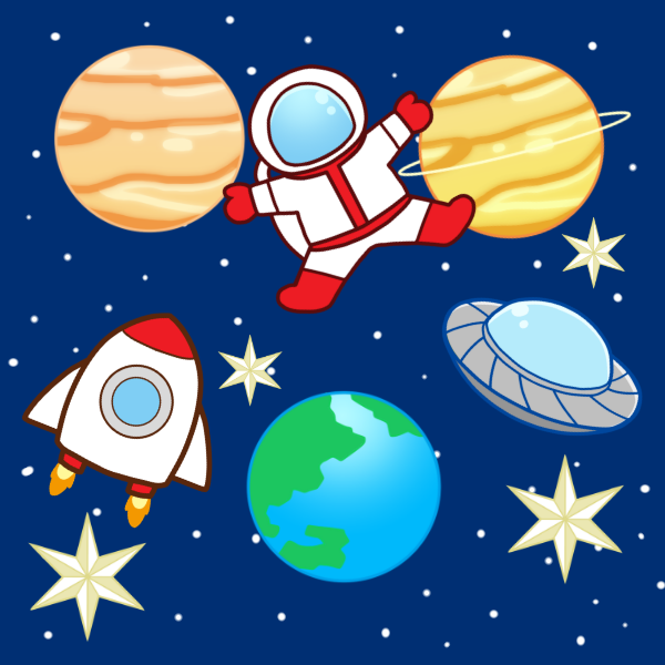 宇宙空間のイラスト かわいいフリー素材が無料のイラストレイン