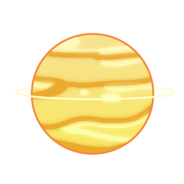 土星のイラスト かわいいフリー素材が無料のイラストレイン