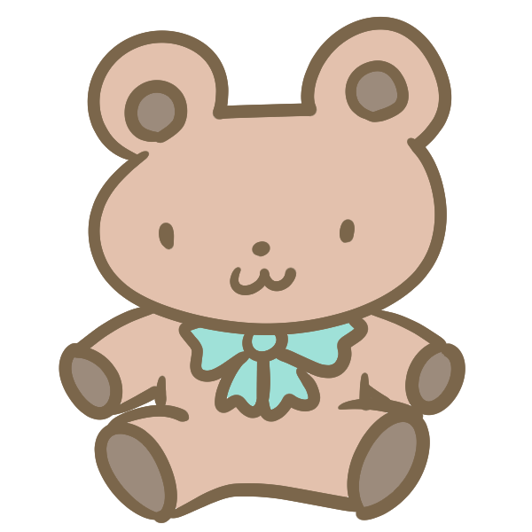 クマのぬいぐるみ ブラウン のイラスト かわいいフリー素材が無料のイラストレイン