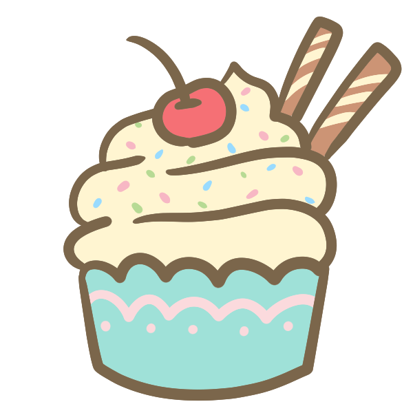 カップケーキ 生クリーム のイラスト かわいいフリー素材が無料のイラストレイン