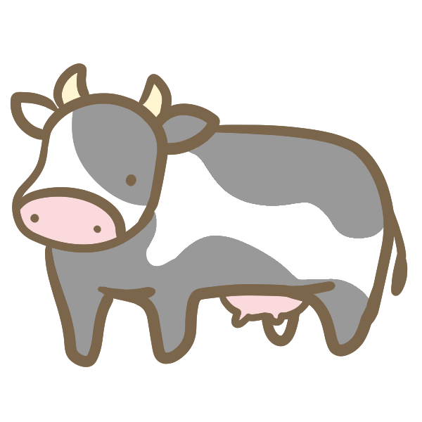乳牛のイラスト | かわいいフリー素材が無料のイラストレイン