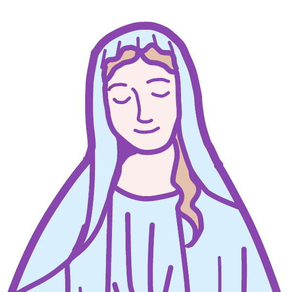 聖母マリアのイラスト かわいいフリー素材が無料のイラストレイン