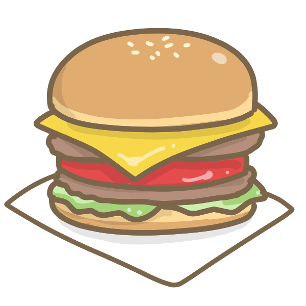 ハンバーガーのイラスト かわいいフリー素材が無料のイラストレイン