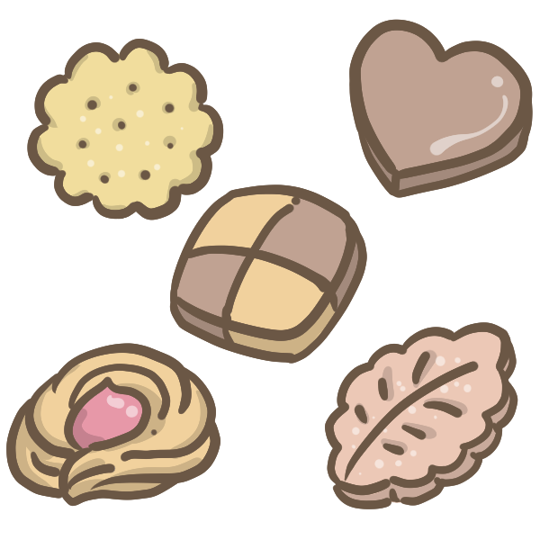 チョコクッキーのイラスト かわいいフリー素材が無料のイラストレイン