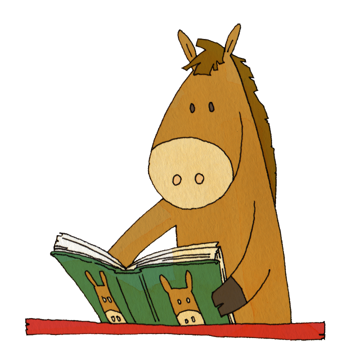 本を読む馬のイラスト | かわいいフリー素材が無料のイラスト ...