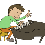 ピアノを弾いている男の子