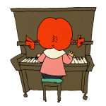 ピアノを弾いている女の子
