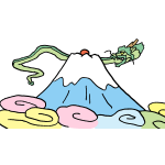龍と富士山