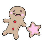 人形と星のクッキー
