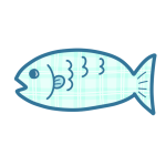 チェック柄の魚