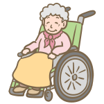 車椅子のおばあちゃん