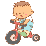 三輪車に乗る男の子