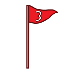 「3」の旗