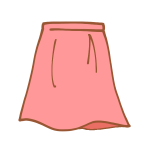 ピンク色のスカート