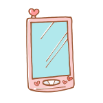 可愛いピンク色のスマートフォン