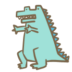 水色の恐竜