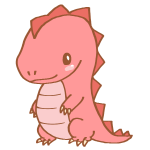 ピンク色の恐竜