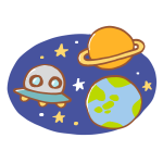 宇宙船のイラスト かわいいフリー素材が無料のイラストレイン