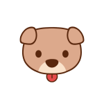 舌を出した犬の顔